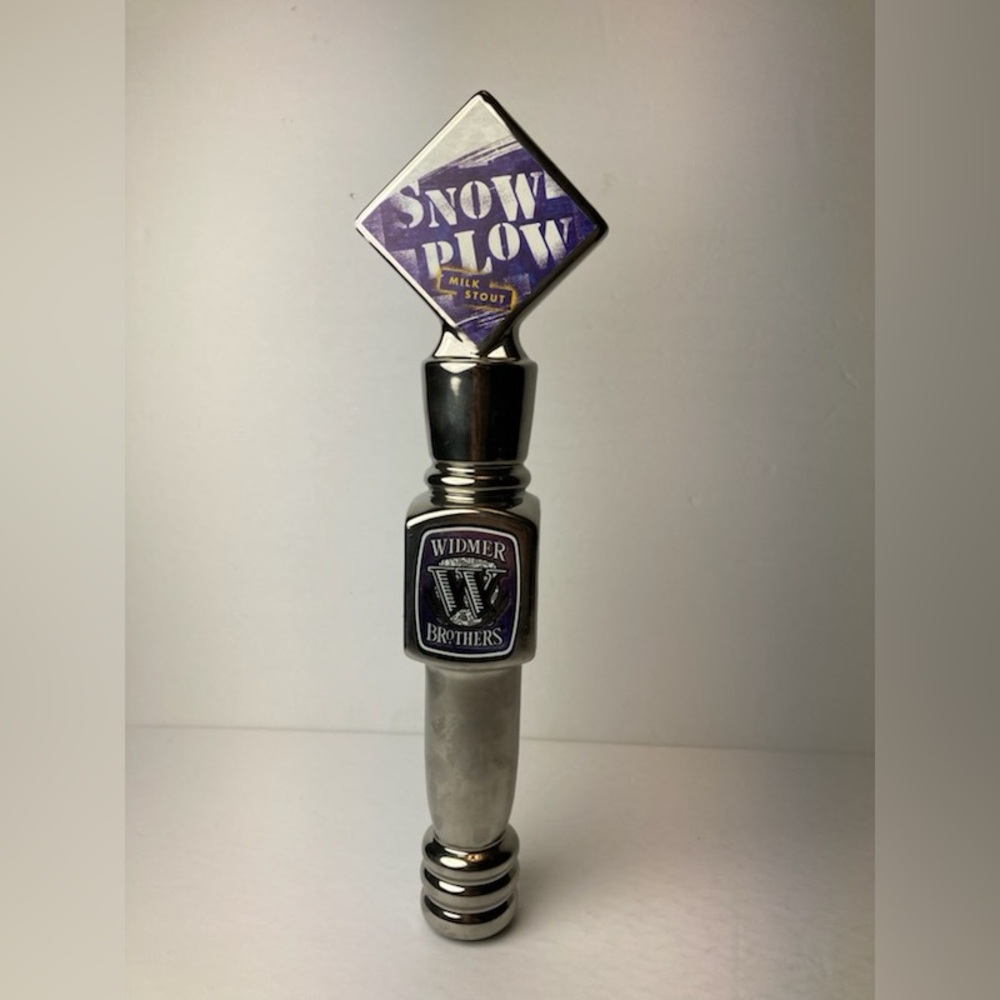 Widmer Brothers Snow Plow Milk Stout Beer 12 Inch Tap Handle Chrome